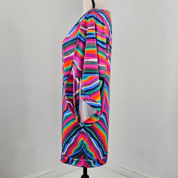 Trina Turk Pink Multicolor Geometric Print Swim Tunic Cover-Up | Women's Medium - Picture 3 of 15